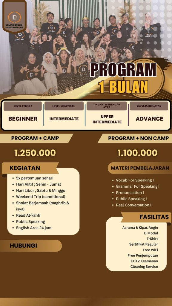 Biaya Kampung Inggris Pare 1 Bulan