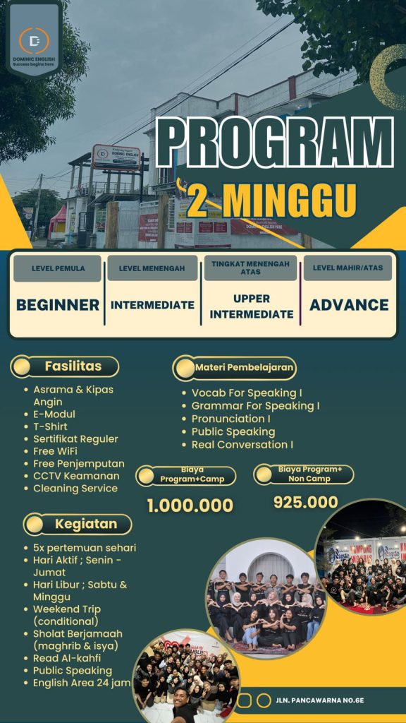 Biaya Kampung Inggris Pare 2 Minggu