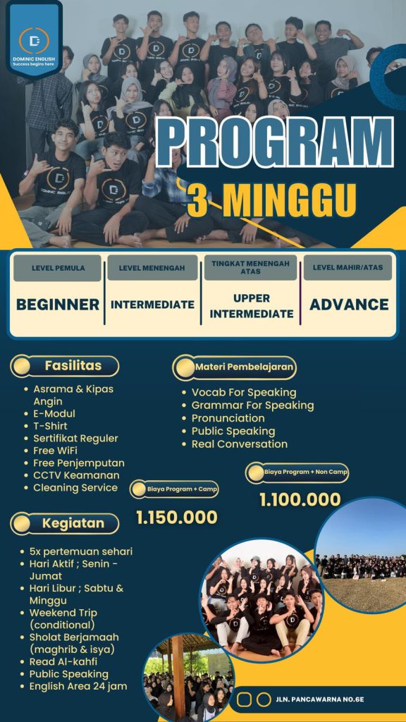 Biaya Kampung Inggris Pare 3 Minggu