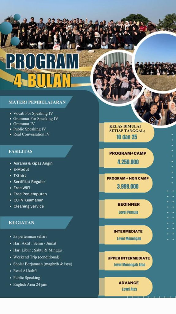 Biaya Kampung Inggris Pare 4 Bulan