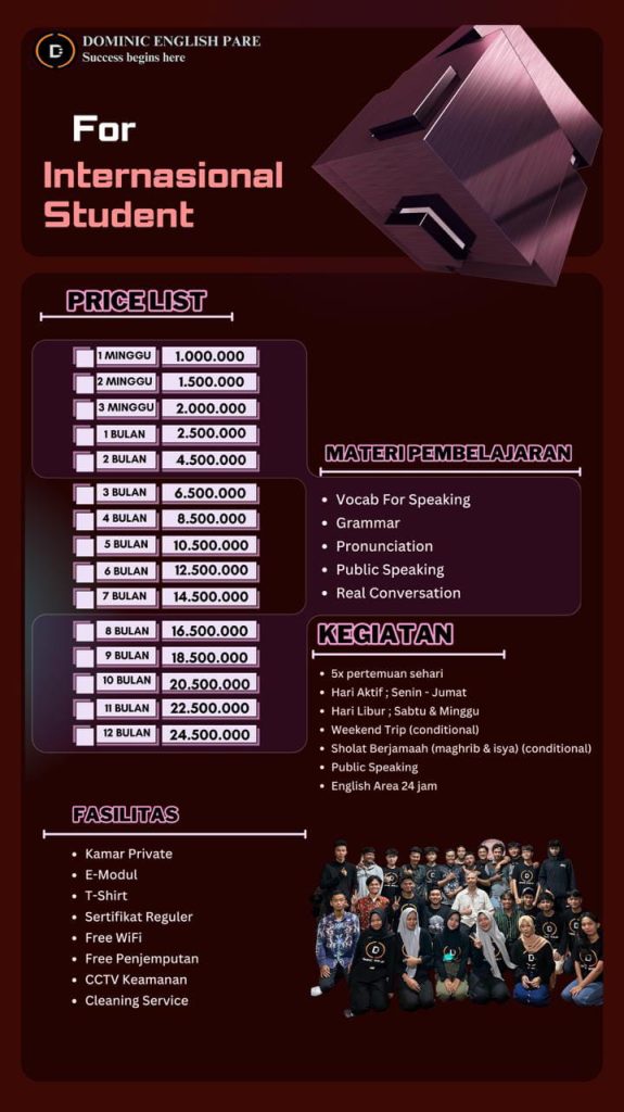 Biaya Kampung Inggris Pare WNA