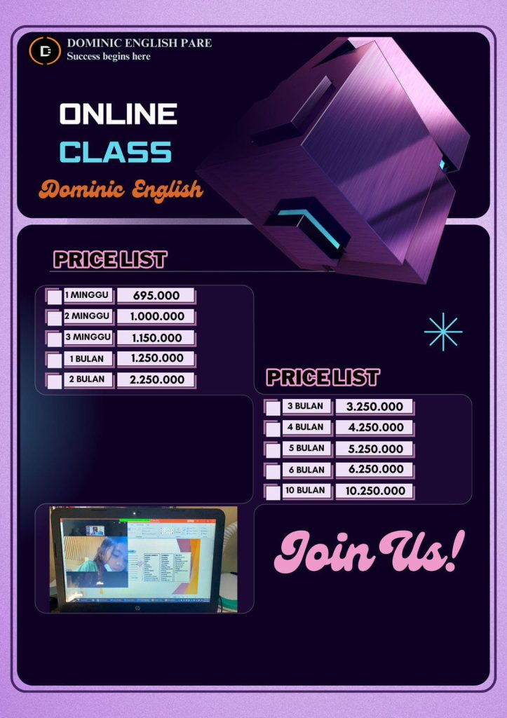 Biaya kurus online Kampung Inggris Pare 3